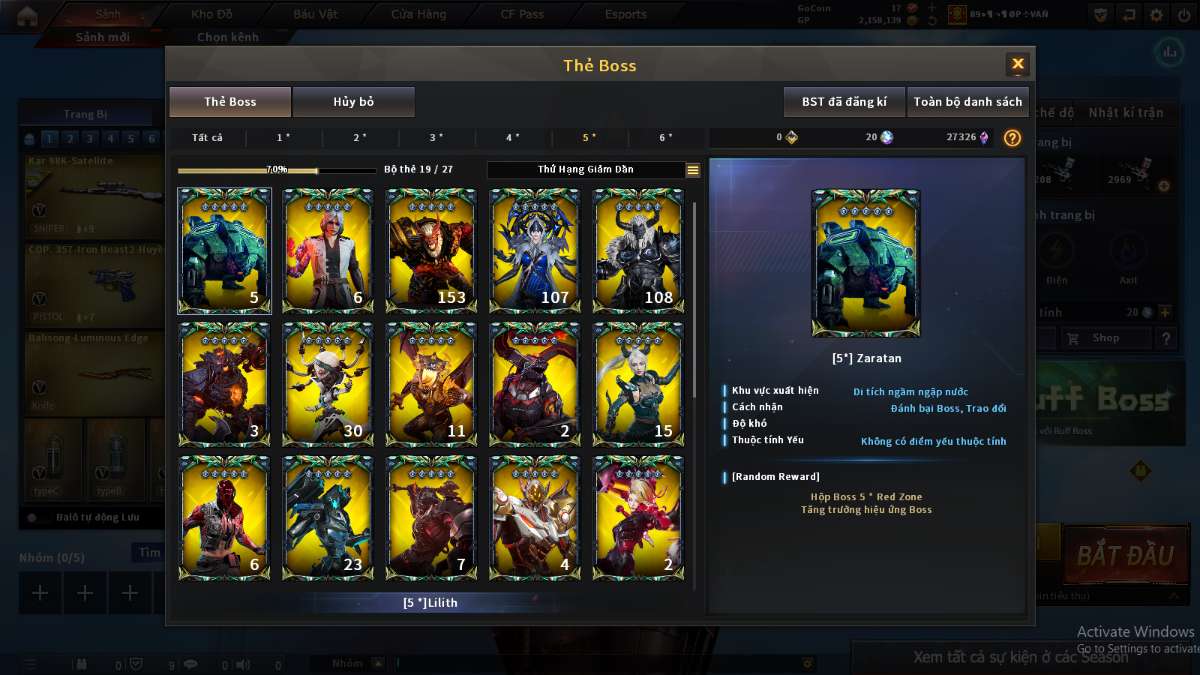 shop acc cf uy tin gia re